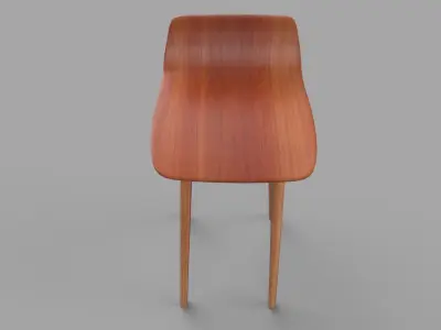 chair wooden stool 3D model