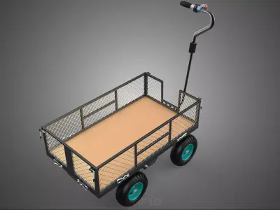 MOTORIZED ALL TERRAIN UTILITY WAGON CART OUTDOOR WHEELBARROW KIT 3D model