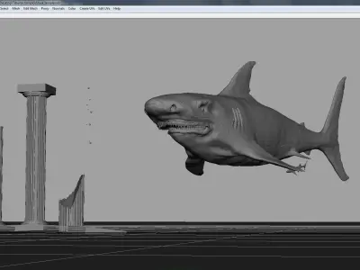 Shark Temple 3D model