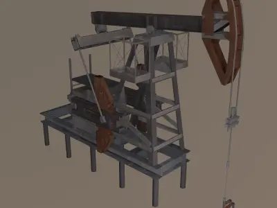 Oil Extractor Low-Poly Low-poly 3D model