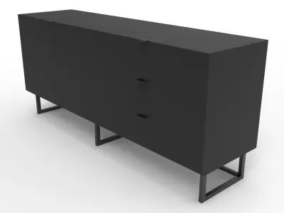 Modern Drawer Low-poly 3D model