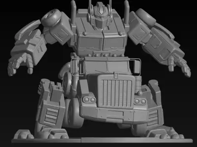 Optimus Prime G1 Statue -Transformers Inspired Robot STL 3D print model