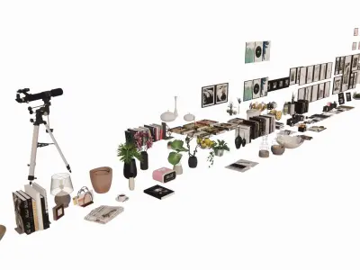 Accessories decoration interior 3d model Part 2 3D model