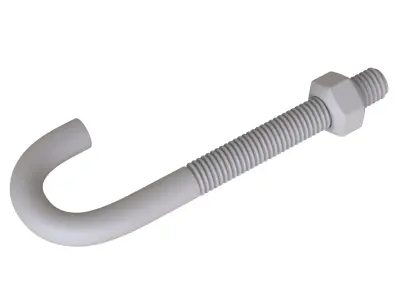 J-bolts 3D Model stainless steel bolt 3D model