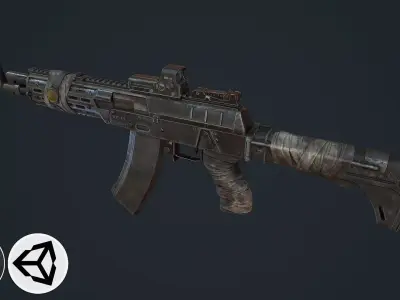 AK 12 M Low-poly 3D model