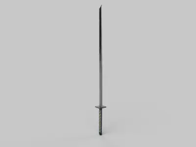 Sword samurai Low-poly 3D model order