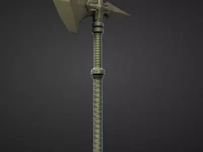 AXE12 high and low poly Low-poly 3D model