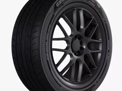 Yokohama Wheel - Advan Fleva - Geolandar Low-poly 3D model