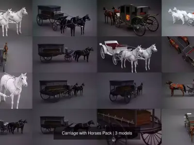 Carriage with Horses Pack