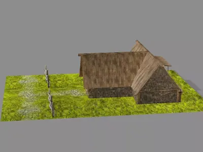 Medieval Viking House 06 Game Ready Low-poly 3D Model Low-poly 3D model purchase