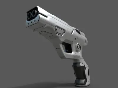 Futuristic Sci-Fi Pistol - Free 3D Model Free 3D model