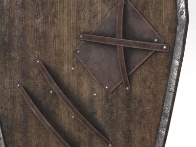 Kite Shield Low-poly 3D model purchase