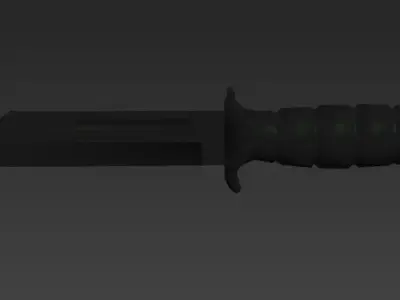 Low Poly Realistic Combat Knife Low-poly 3D model