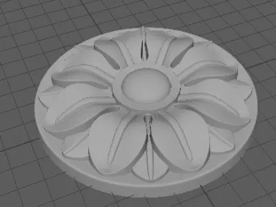 rosette flower 3D model 39