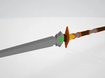 Spear Low-poly 3D model shop