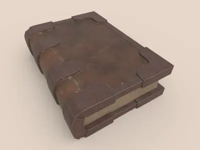 Simple Fantasy Stylized Book Low-poly 3D model