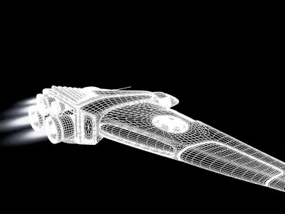 Spaceship Bird Style 3D model