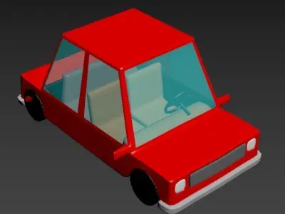 Cartoon car 3D print model