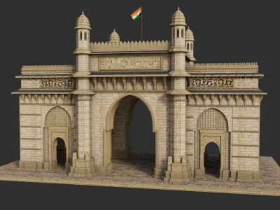 Mumbai The Gateway of India 3D model purchase