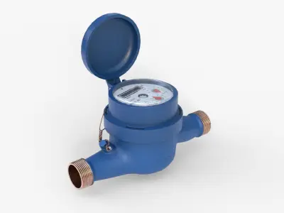 Water Meter Low-poly 3D model
