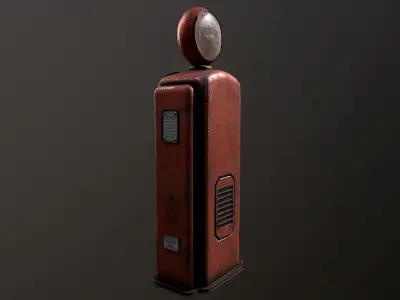 Old Gas Pump Low-poly 3D model