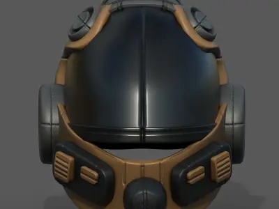 Helmet scifi military combat soldier scifi fantasy  Low-poly 3D model