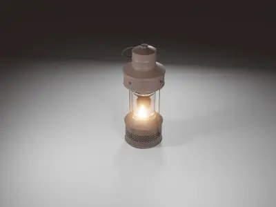 Low-Poly old latern Low-poly 3D model