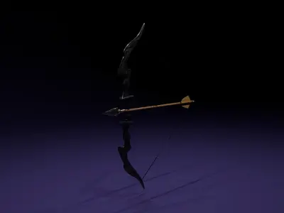 Hunting Bow Low-poly 3D model purchase