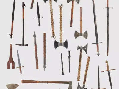 Medieval Weapons Pack 3D model