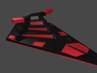 Starship triangular object 3D model