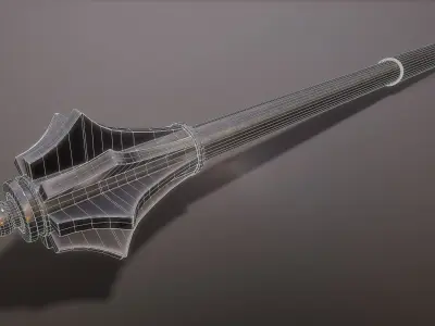 14th Century Mace Low-poly 3D model