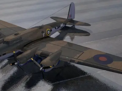 Boeing B-17D Fortress 3D model