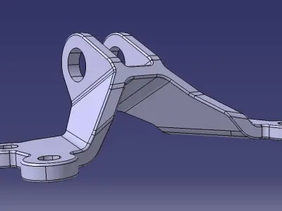 GE jet engine bracket 1 Free 3D model