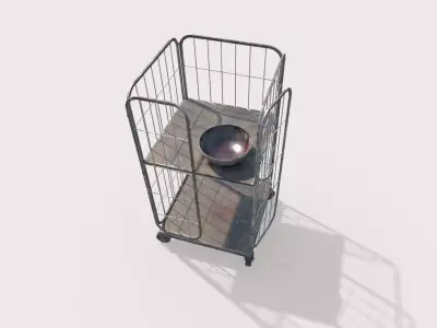 Worn Cage Low-poly 3D model