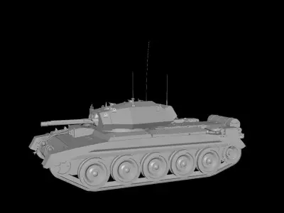 GB20 Crusader Tank Low-poly 3D model