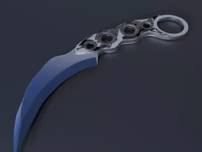 knife with handle 3D model