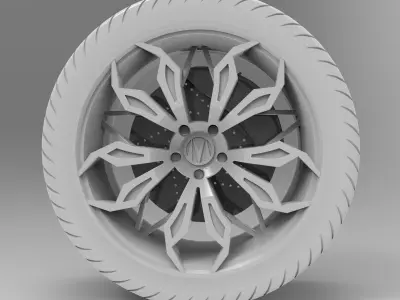 Car Wheel 3D model V1