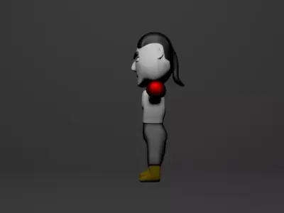 Man cartoon character Free low-poly 3D model