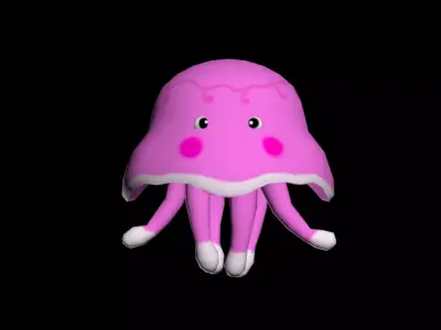 jellyfish Low-poly 3D model purchase