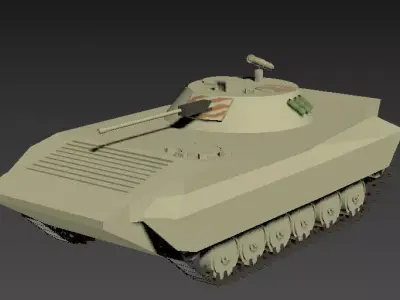 BMP-2 tank Low-poly 3D model