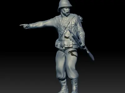 XIX CENTURY BRITISH SOLDIER 3D print model