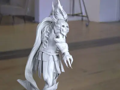 Scull Knight warrior 3D model