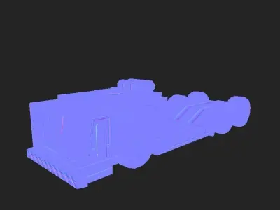AIRPORT TRUCK 3 Low-poly 3D model