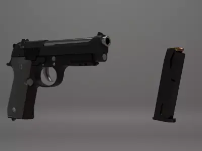 Pistol 3D model 6