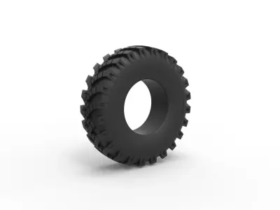 Military Ural tire OI-25 Scale 1 to 25 3D print model