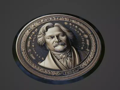 Hegel Medallion 3D print model get