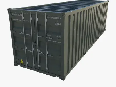 Cargo container pack 01 Low-poly 3D model