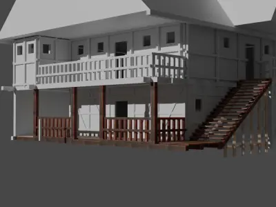 LowPoly Medieval House  Free 3D model