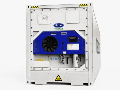 40ft GENERIC Container Reefer CARRIER- PSD edit 3D model