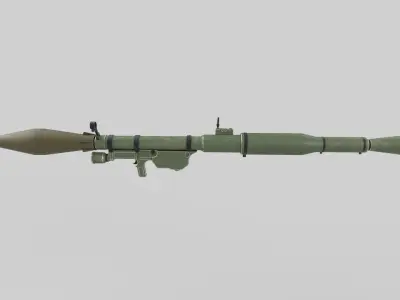 rocket launcher Low-poly 3D model 2